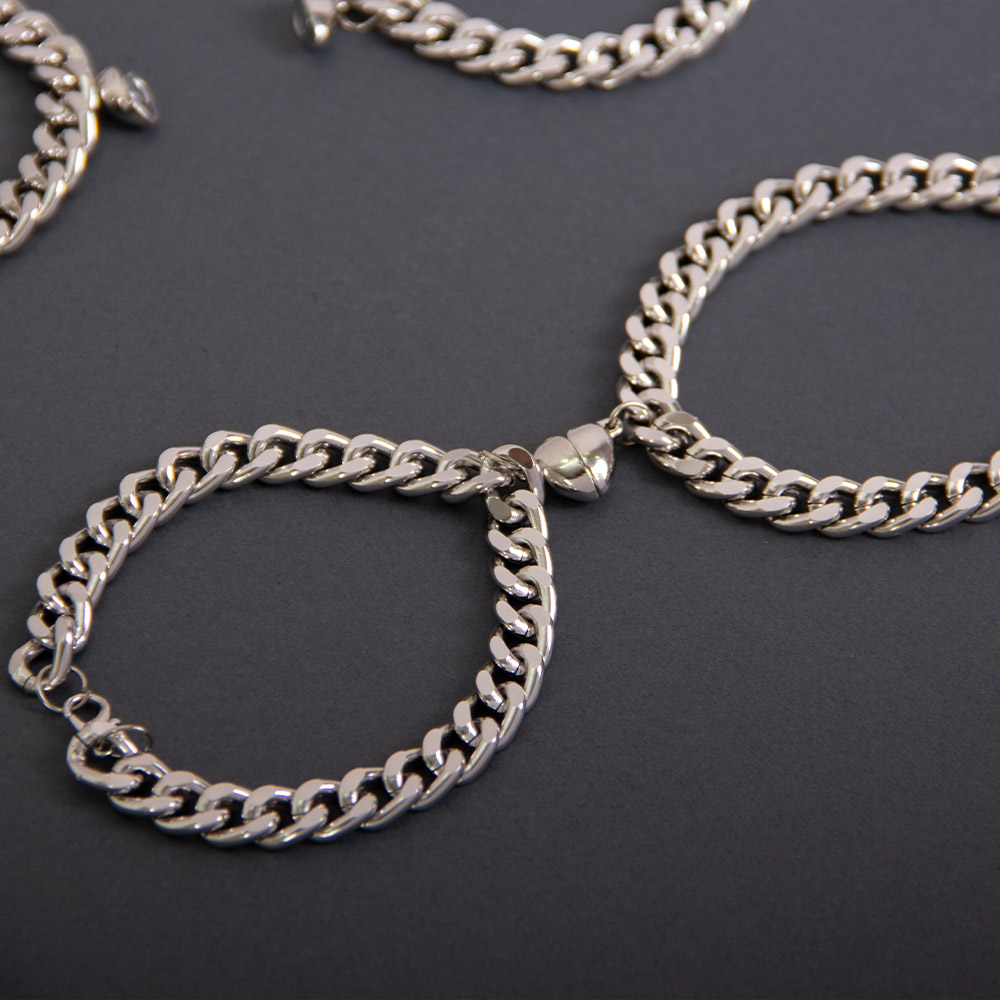 ست دستبند دوستی نقره ای